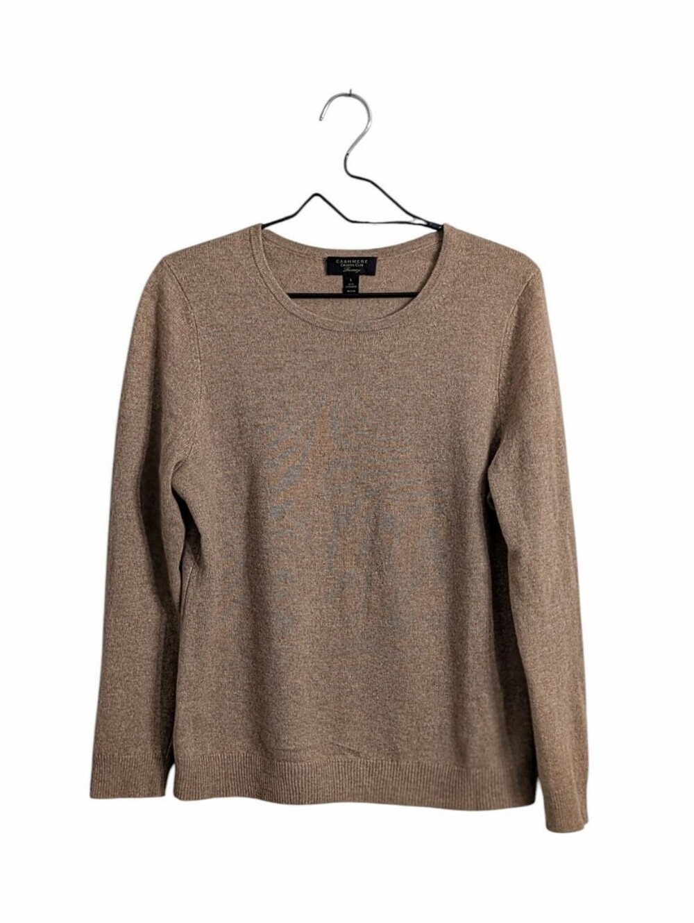 Charter Club Women's 100% Cashmere Pullover Sweater Size L Brown Quiet Luxury